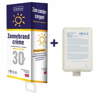 Dispenser algemeen met 1 liter SPF30 microplasticvrije zonnebrandcrème